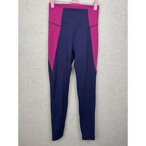 Wilo The Label Color Block High-Waisted Leggings — Size S — Fuschia/Purple